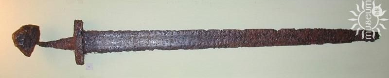 A sword. 10th century. Iron, smithing. L-97,0 cm. Found on the territory of Polotsk in 1957