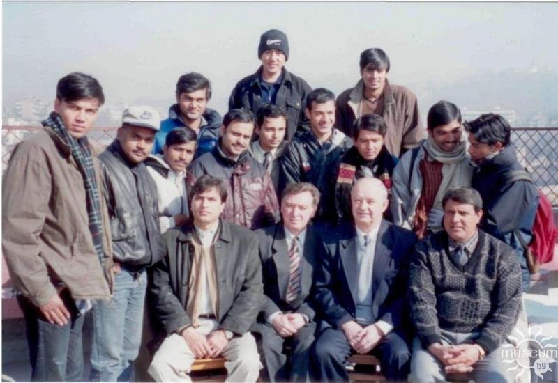 E.M. Babenko with graduates of Kathmandu Civil Engineering College (Nepal). 1998