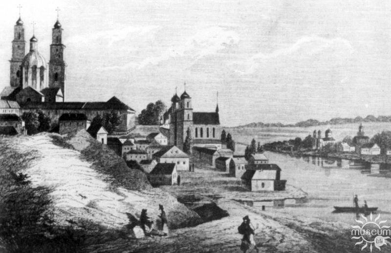 Застройка ул. Нижне-Покровской, вид на францисканский костел Св. Антония (рисунок конца XVIII в.)